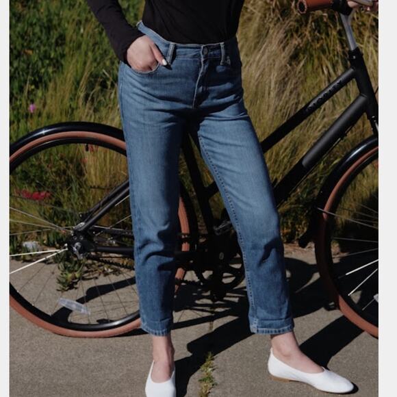 Everlane Lightweight distressed THE SUMMER JEAN Straight Jeans Classic Size 25 - Picture 3 of 16